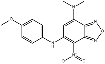 7-(dimethylamino)-4-nitro-5-(4-methoxyanilino)-2,1,3-benzoxadiazole 구조식 이미지