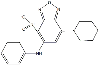 5-anilino-4-nitro-7-(1-piperidinyl)-2,1,3-benzoxadiazole 구조식 이미지