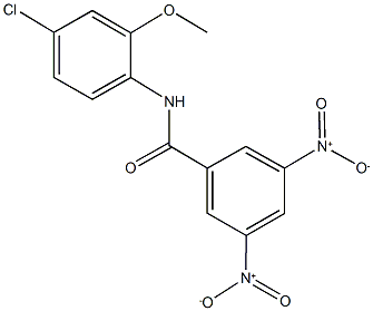 N-(4-chloro-2-methoxyphenyl)-3,5-bisnitrobenzamide 구조식 이미지