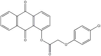 9,10-dioxo-9,10-dihydro-1-anthracenyl (4-chlorophenoxy)acetate 구조식 이미지