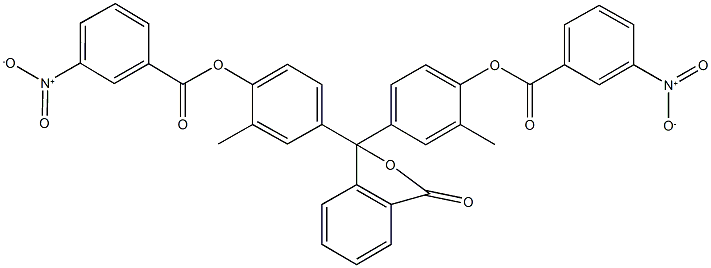 4-{1-[4-({3-nitrobenzoyl}oxy)-3-methylphenyl]-3-oxo-1,3-dihydro-2-benzofuran-1-yl}-2-methylphenyl 3-nitrobenzoate Structure