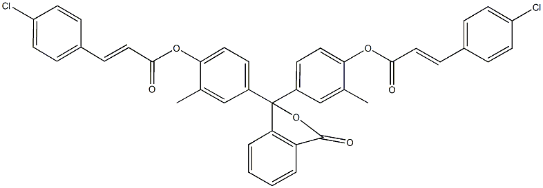 4-[1-(4-{[3-(4-chlorophenyl)acryloyl]oxy}-3-methylphenyl)-3-oxo-1,3-dihydro-2-benzofuran-1-yl]-2-methylphenyl 3-(4-chlorophenyl)acrylate Structure