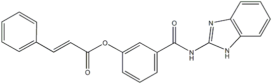 3-[(1H-benzimidazol-2-ylamino)carbonyl]phenyl 3-phenylacrylate Structure