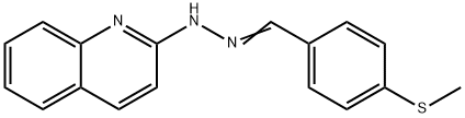 4-(methylsulfanyl)benzaldehyde 2-quinolinylhydrazone 구조식 이미지