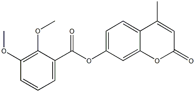 4-methyl-2-oxo-2H-chromen-7-yl 2,3-dimethoxybenzoate 구조식 이미지