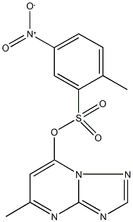 5-methyl[1,2,4]triazolo[1,5-a]pyrimidin-7-yl 5-nitro-2-methylbenzenesulfonate Structure