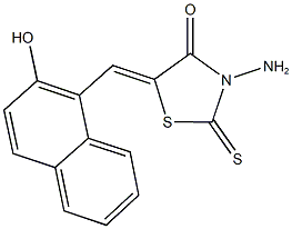 3-amino-5-[(2-hydroxy-1-naphthyl)methylene]-2-thioxo-1,3-thiazolidin-4-one Structure