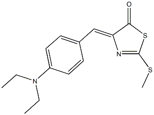 4-[4-(diethylamino)benzylidene]-2-(methylsulfanyl)-1,3-thiazol-5(4H)-one Structure