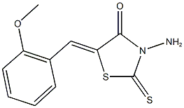 3-amino-5-(2-methoxybenzylidene)-2-thioxo-1,3-thiazolidin-4-one 구조식 이미지