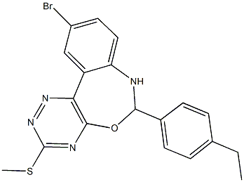 10-bromo-6-(4-ethylphenyl)-6,7-dihydro[1,2,4]triazino[5,6-d][3,1]benzoxazepin-3-yl methyl sulfide 구조식 이미지