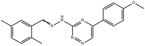 2,5-dimethylbenzaldehyde [5-(4-methoxyphenyl)-1,2,4-triazin-3-yl]hydrazone 구조식 이미지