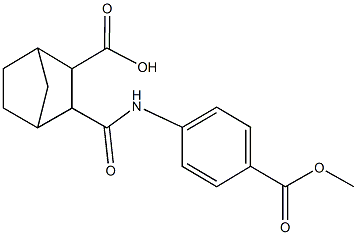 3-{[4-(methoxycarbonyl)anilino]carbonyl}bicyclo[2.2.1]heptane-2-carboxylic acid Structure