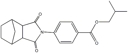 isobutyl 4-(3,5-dioxo-4-azatricyclo[5.2.1.0~2,6~]dec-4-yl)benzoate 구조식 이미지