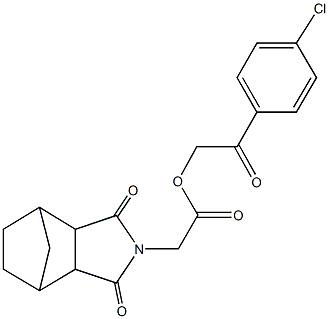 2-(4-chlorophenyl)-2-oxoethyl (3,5-dioxo-4-azatricyclo[5.2.1.0~2,6~]dec-4-yl)acetate Structure