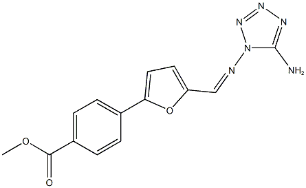 methyl 4-(5-{[(5-amino-1H-tetraazol-1-yl)imino]methyl}-2-furyl)benzoate Structure