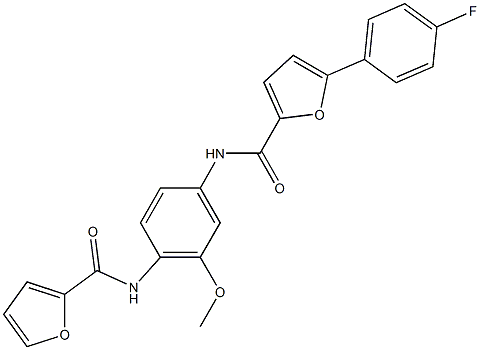 5-(4-fluorophenyl)-N-[4-(2-furoylamino)-3-methoxyphenyl]-2-furamide 구조식 이미지