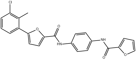 5-(3-chloro-2-methylphenyl)-N-[4-(2-furoylamino)phenyl]-2-furamide 구조식 이미지