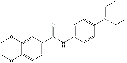 N-[4-(diethylamino)phenyl]-2,3-dihydro-1,4-benzodioxine-6-carboxamide 구조식 이미지