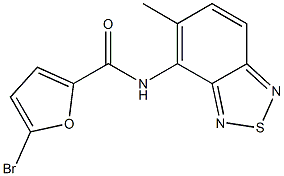 5-bromo-N-(5-methyl-2,1,3-benzothiadiazol-4-yl)-2-furamide 구조식 이미지