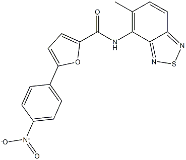 5-{4-nitrophenyl}-N-(5-methyl-2,1,3-benzothiadiazol-4-yl)-2-furamide 구조식 이미지