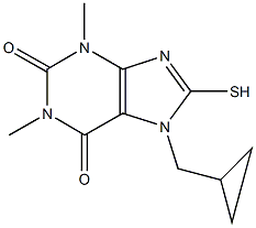 7-(cyclopropylmethyl)-1,3-dimethyl-8-sulfanyl-3,7-dihydro-1H-purine-2,6-dione 구조식 이미지