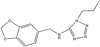 N-(1,3-benzodioxol-5-ylmethyl)-1-propyl-1H-tetraazol-5-amine 구조식 이미지