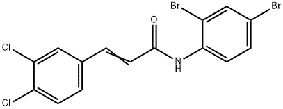 N-(2,4-dibromophenyl)-3-(3,4-dichlorophenyl)acrylamide Structure