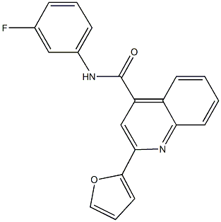 N-(3-fluorophenyl)-2-(2-furyl)-4-quinolinecarboxamide 구조식 이미지