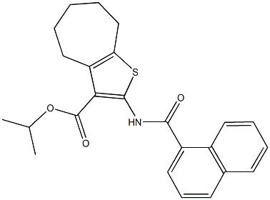 isopropyl 2-(1-naphthoylamino)-5,6,7,8-tetrahydro-4H-cyclohepta[b]thiophene-3-carboxylate Structure