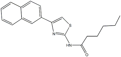 N-[4-(2-naphthyl)-1,3-thiazol-2-yl]hexanamide 구조식 이미지