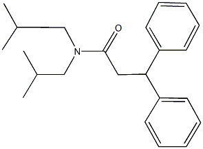 N,N-diisobutyl-3,3-diphenylpropanamide 구조식 이미지