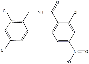2-chloro-N-(2,4-dichlorobenzyl)-4-nitrobenzamide Structure