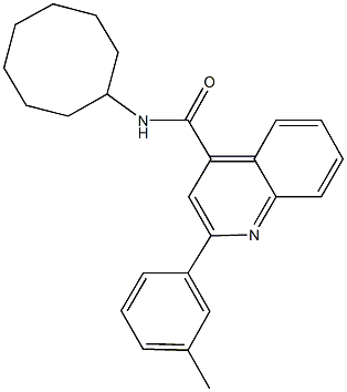 N-cyclooctyl-2-(3-methylphenyl)-4-quinolinecarboxamide 구조식 이미지