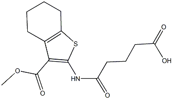 5-{[3-(methoxycarbonyl)-4,5,6,7-tetrahydro-1-benzothien-2-yl]amino}-5-oxopentanoic acid Structure