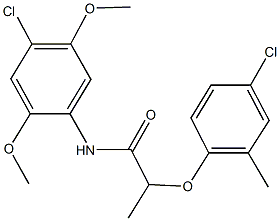 N-(4-chloro-2,5-dimethoxyphenyl)-2-(4-chloro-2-methylphenoxy)propanamide Structure