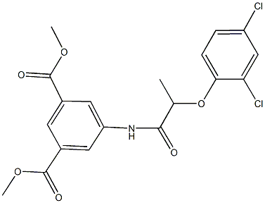 dimethyl 5-{[2-(2,4-dichlorophenoxy)propanoyl]amino}isophthalate 구조식 이미지