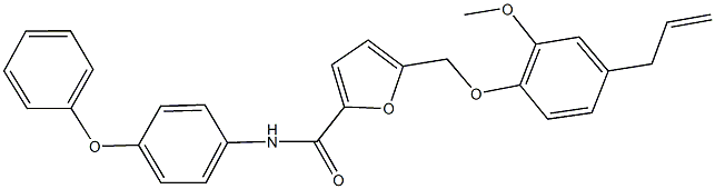 5-[(4-allyl-2-methoxyphenoxy)methyl]-N-(4-phenoxyphenyl)-2-furamide 구조식 이미지