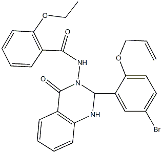 N-(2-[2-(allyloxy)-5-bromophenyl]-4-oxo-1,4-dihydro-3(2H)-quinazolinyl)-2-ethoxybenzamide Structure