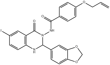 4-(allyloxy)-N-(2-(1,3-benzodioxol-5-yl)-6-iodo-4-oxo-1,4-dihydro-3(2H)-quinazolinyl)benzamide Structure