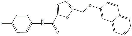 N-(4-iodophenyl)-5-[(2-naphthyloxy)methyl]-2-furamide Structure
