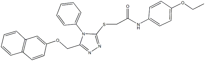 N-(4-ethoxyphenyl)-2-({5-[(2-naphthyloxy)methyl]-4-phenyl-4H-1,2,4-triazol-3-yl}sulfanyl)acetamide Structure