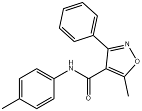 5-methyl-N-(4-methylphenyl)-3-phenyl-4-isoxazolecarboxamide Structure