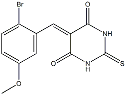 5-(2-bromo-5-methoxybenzylidene)-2-thioxodihydro-4,6(1H,5H)-pyrimidinedione 구조식 이미지