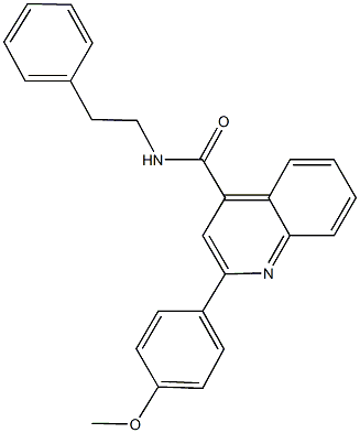 2-(4-methoxyphenyl)-N-(2-phenylethyl)-4-quinolinecarboxamide 구조식 이미지