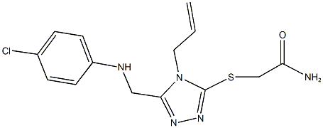 2-({4-allyl-5-[(4-chloroanilino)methyl]-4H-1,2,4-triazol-3-yl}sulfanyl)acetamide 구조식 이미지