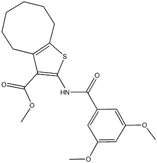 methyl 2-[(3,5-dimethoxybenzoyl)amino]-4,5,6,7,8,9-hexahydrocycloocta[b]thiophene-3-carboxylate Structure