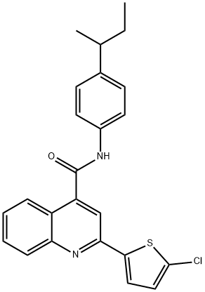 N-(4-sec-butylphenyl)-2-(5-chloro-2-thienyl)-4-quinolinecarboxamide Structure