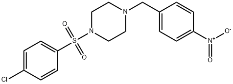 1-[(4-chlorophenyl)sulfonyl]-4-{4-nitrobenzyl}piperazine Structure
