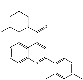 2-(2,4-dimethylphenyl)-4-[(3,5-dimethyl-1-piperidinyl)carbonyl]quinoline Structure