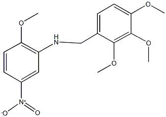 2-methoxy-5-nitro-N-(2,3,4-trimethoxybenzyl)aniline Structure